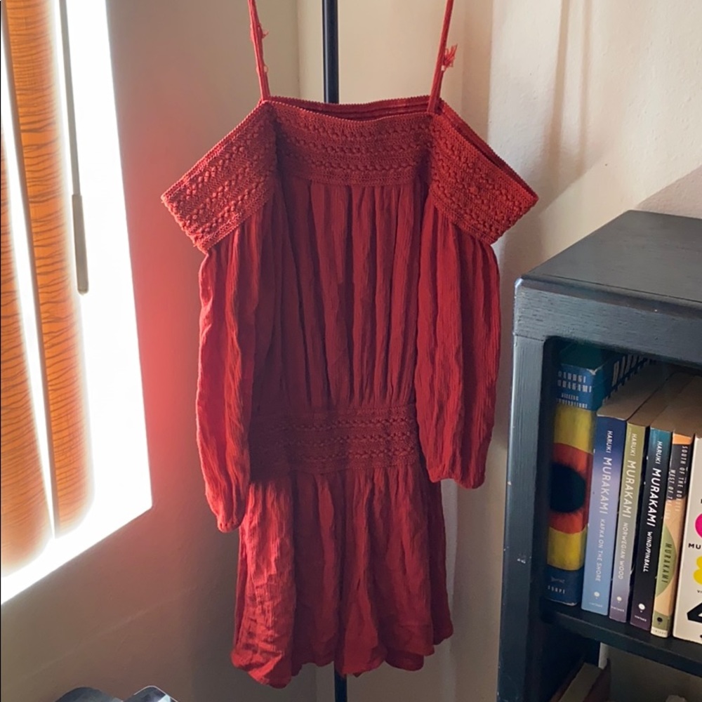 off the shoulder 3/4 sleeve romper